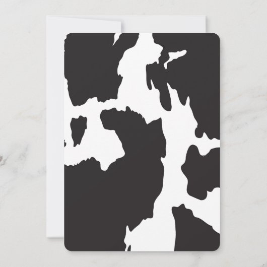 女性のカーボーイ誕生日の招待バンダナカウープリント 招待状 (裏面)