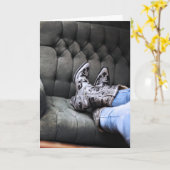 女性のカーボーイ誕生日カード カード (黄色い花)