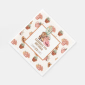 女性のカーボーイ誕生日テーマパーティウィルドウェスト スタンダードランチョンナプキン (角)