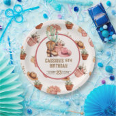 女性のカーボーイ誕生日テーマパーティウィルドウェスト ペーパープレート (パーティー)