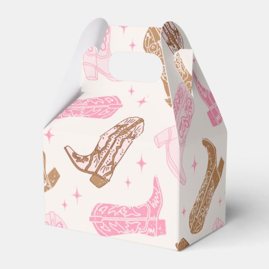 女性のカーボーイ誕生日パーティーの好意ボックス フェイバーボックス (裏面サイド)