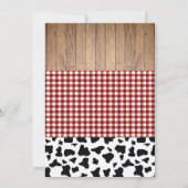 女性のカーボーイ誕生日パーティーの招待 招待状 (裏面)