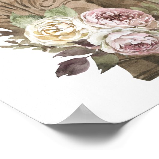 女性のカーボーイ誕生日パーティーまたはベビーシャワー歓迎サイン ポスター (角)