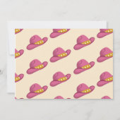 女性のカーボーイ誕生日パーティーウェスタンガールズピンク写真 招待状 (裏面)