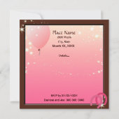 女性のカーボーイ誕生日パーティーブートスコットランドカスタム 招待状 (裏面)