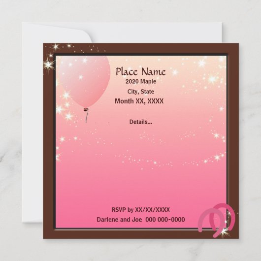 女性のカーボーイ誕生日パーティーブートスコットランドカスタム 招待状 (裏面)