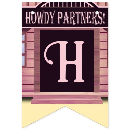 女性のカーボーイ誕生日パーティー バンティングフラッグ (第2の旗)