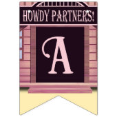 女性のカーボーイ誕生日パーティー バンティングフラッグ (第3の旗)