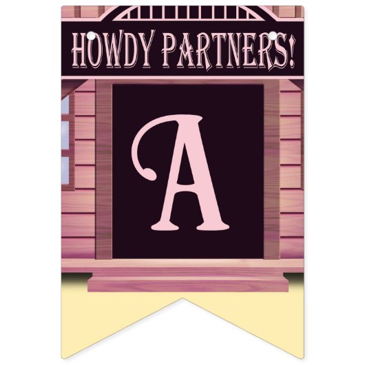 女性のカーボーイ誕生日パーティー バンティングフラッグ (第3の旗)