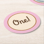 女性のカーボーイ誕生日パーティー ラウンドペーパーコースター (アングル)