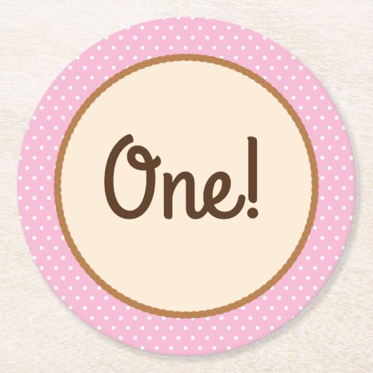 女性のカーボーイ誕生日パーティー ラウンドペーパーコースター (正面)