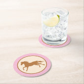 女性のカーボーイ誕生日パーティー ラウンドペーパーコースター (インサイチュ)