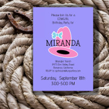 女性のカーボーイ誕生日パーティー