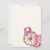 女性のカーボーイ誕生日ブーツ&ボウズ30th誕生日 招待状 (裏面)