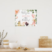 女性のカーボーイ誕生日会ウェルカムサイン ポスター (キッチン)