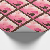 女性のカーボーイ誕生日包装紙 ラッピングペーパー (角)