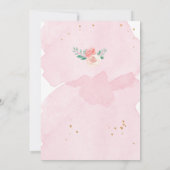 女性のカーボーイ誕生日招待状ガールホースピンクウォーターカラー 招待状 (裏面)