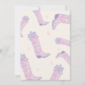 女性のカーボーイ誕生日招待状ティニーブーツビッグドリームズ 招待状 (裏面)