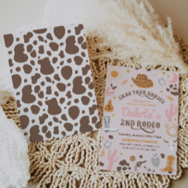 女性のカーボーイ誕生日招待状 |第2回ロデオ招待状 招待状