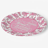 女性のカーボーイ誕生日 ペーパープレート (アングル)