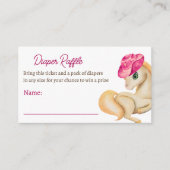 女性のカーボーイ赤ちゃんシャワーおむつラッフル エンクロージャーカード (正面)