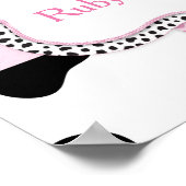 女性のカーボーイ赤ちゃんシャワーポスターinピンク ポスター (角)