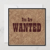 女性のカーボーイ退職パーティの招待状 招待状 (裏面)