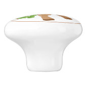 女性のカーボーイ馬とサボテン セラミックノブ (側面)