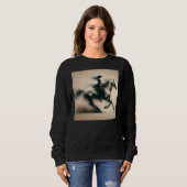 女性のカーボーイ馬に乗って、西女性のカーボーイ スウェットシャツ (正面フル)