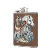 女性のカーボーイ馬カウボーイブーツハットウェスタンフローラ フラスク (左)