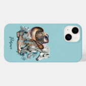 女性のカーボーイ馬カウボーイブーツハットウェスタンフローラ Case-Mate iPhoneケース (裏面 (横))
