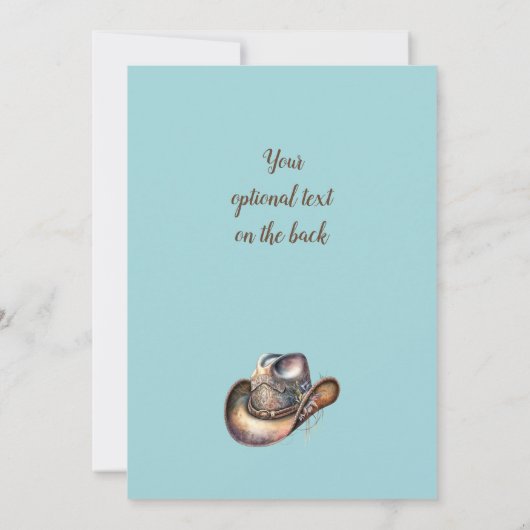 女性のカーボーイ馬フローラ西ブルー誕生日 (裏面)