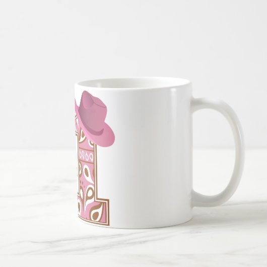 女性のカーボーイ1歳 コーヒーマグカップ (右)