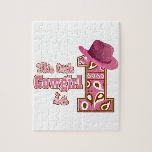 女性のカーボーイ1歳 ジグソーパズル (縦)