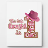 女性のカーボーイ1歳 フォトプラーク (正面)