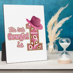 女性のカーボーイ1歳 フォトプラーク