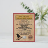 女性のカーボーイ10コマンドはがき ポストカード (スタンド正面)