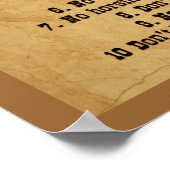 女性のカーボーイ10戒ポスター ポスター (角)