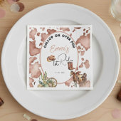 女性のカーボーイ1stロデオカウプリント誕生日 スタンダードカクテルナプキン