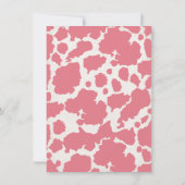 女性のカーボーイ1stロデオ牛のパターン誕生日パーティー 招待状 (裏面)