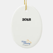 女性のカーボーイ2018の陶磁器のオーナメントを競争させるバレル セラミックオーナメント (裏面)