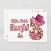 女性のカーボーイ3歳 ポストカード (正面/裏面)