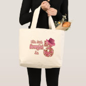 女性のカーボーイ3歳 ラージトートバッグ (正面(商品))