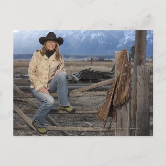 女性のカーボーイ3 ポストカード (正面)