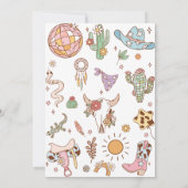 女性のカーボーイ6位誕生日レッツゴーガールディスコ セーブザデート (裏面)