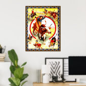 「女性のカーボーイ」ウェスタン・ポスター ポスター (ホームオフィス)