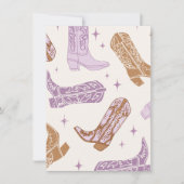 女性のカーボーイ「エンドピース」ハイチェアバンティングバナーカード 招待状 (正面)