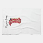 女性のカーボーイ キッチンタオル (横)