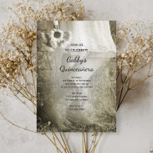 女性のカーボーイ&サンフラワーズカントリーウエスタンキンセアニラ