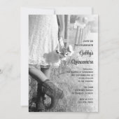 女性のカーボーイ&サンフラワーズカントリーウエスタンキンセアニラ 招待状 (正面)